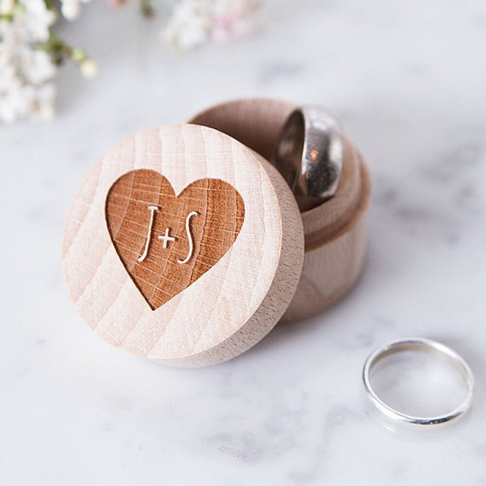 Rustic Personalized Ring Bearer Box
